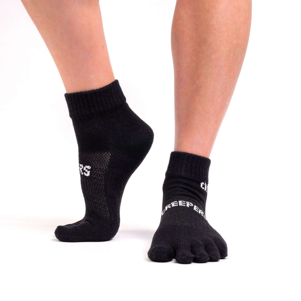 Merino Toe Socks Quarter Crew for Running Hiking Men and Women Creepers Socks
