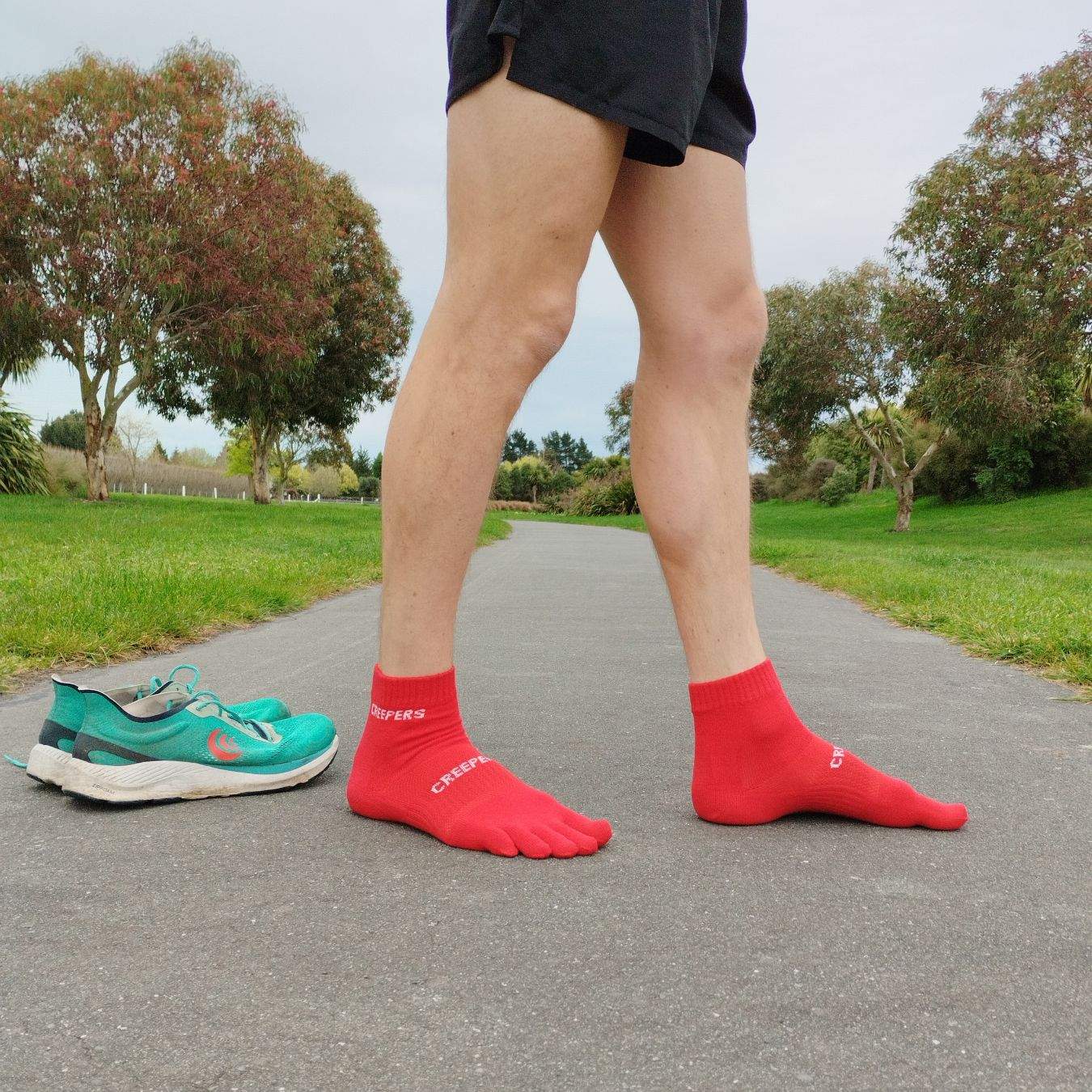 Release #5: RED Merino Toe Socks