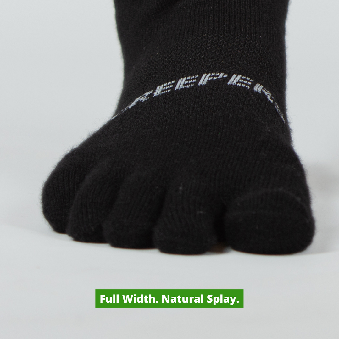 Merino Wool Toe Socks | Crew | Hiking and Running | Anti Blister Socks ...