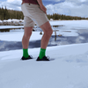 creepers green merino toe socks